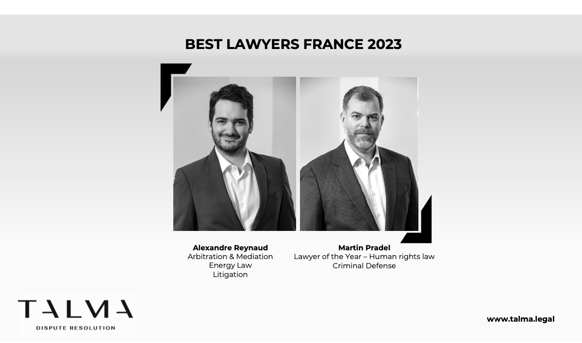 Martin Pradel and Alexandre Reynaud distinguished by Best Lawyers 2023 ranking